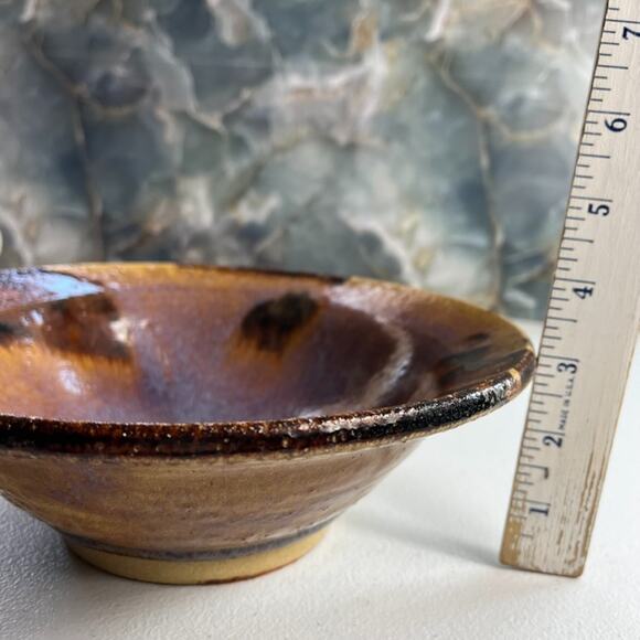 Studio Art Bowl 9" Stoneware Multicolor Dipped Bowl With Felt Bottom - Picture 10 of 12